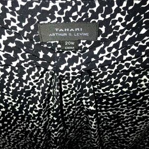 TAHARI Dress Sz 20 W Black/White